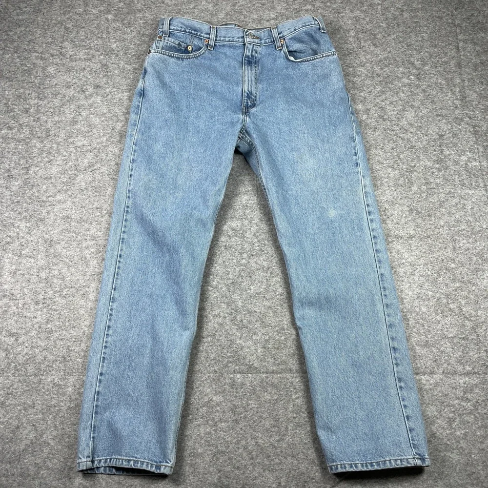Vintage Levis 505 Jeans Mens 38x32 (Fits 35x31) Light Wash Regular Straight Leg